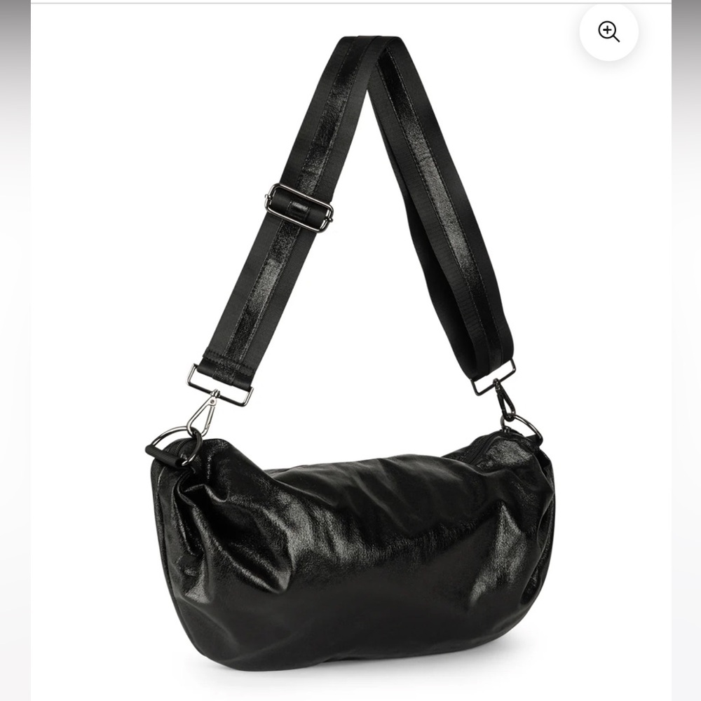 Haute Shore Ollie Black Metallic Sling Crossbody Bag